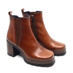 Dorking enkellaarsje cognac leder 9414